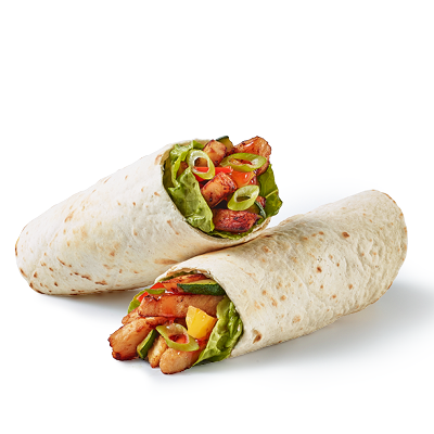 Hete kipreepjes wrap