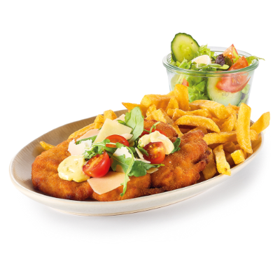 Italiaanse varkensschnitzel menu