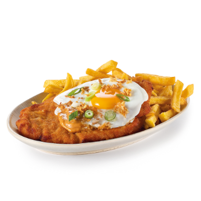 Oosterse varkensschnitzel menu